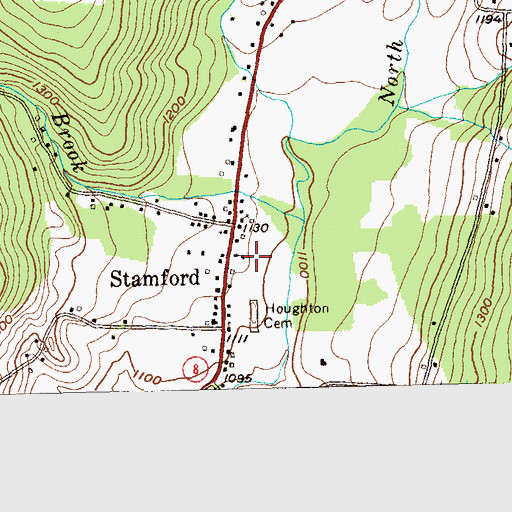 Topographic Map of Stamford Elementary School, VT