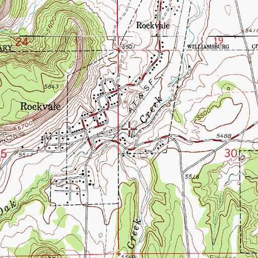 Topographic Map of South Oak Creek, CO