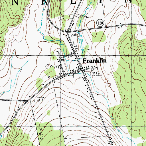 Topographic Map of Haston Library, VT