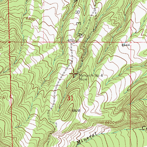 Topographic Map of Monarch Number 4 Mine, CO