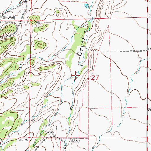 Topographic Map of Adobe Creek, CO