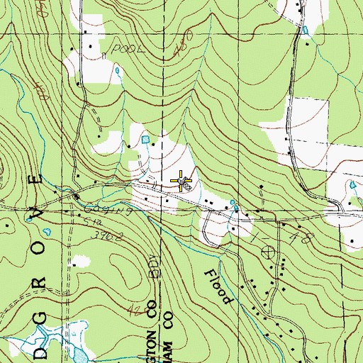 Topographic Map of Flood Brook Union School, VT