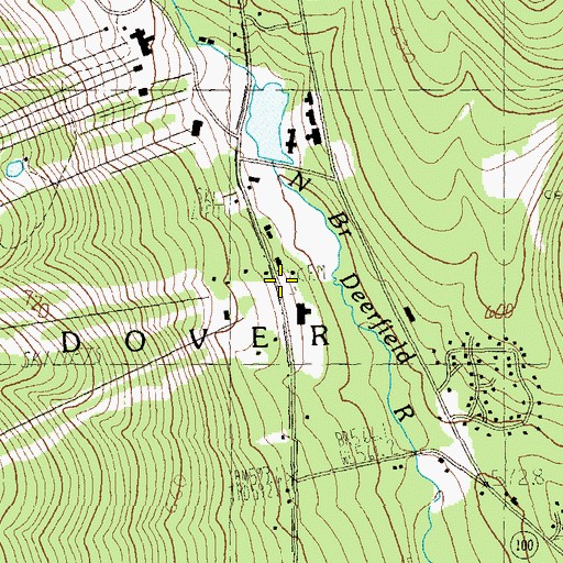 Topographic Map of Mount View Cemetery, VT