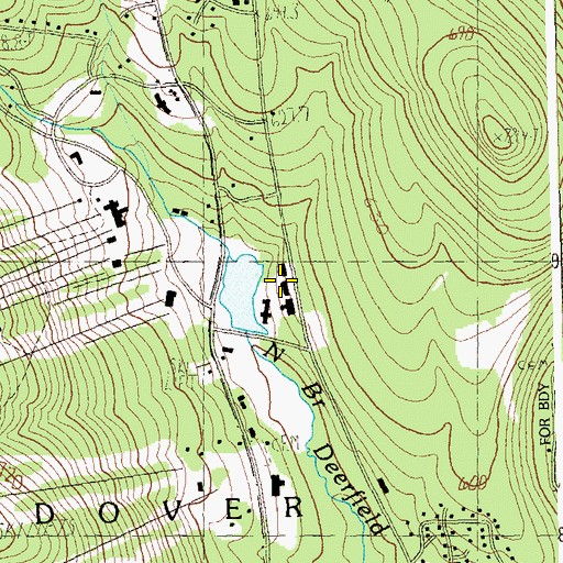 Topographic Map of Timber Creek Ski Resort, VT