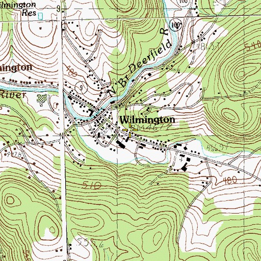 Topographic Map of Wilmington Chamber of Commerce, VT
