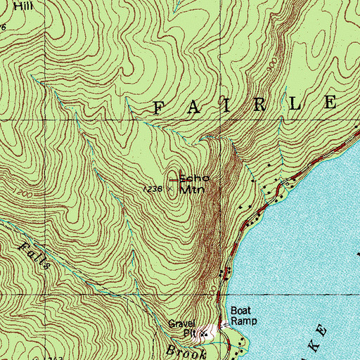 Topographic Map of Echo Mountain, VT