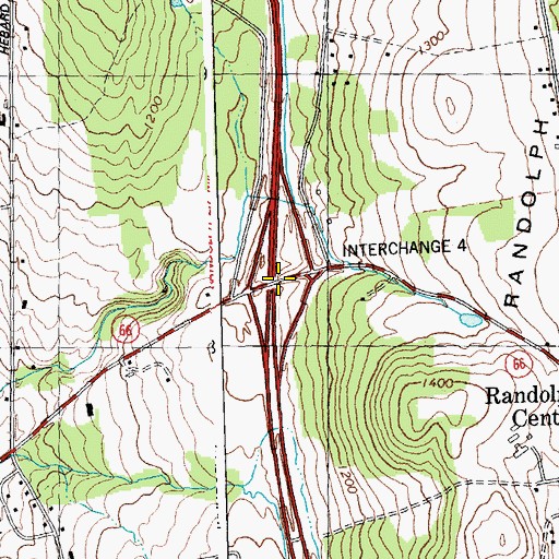 Topographic Map of Interchange 4, VT