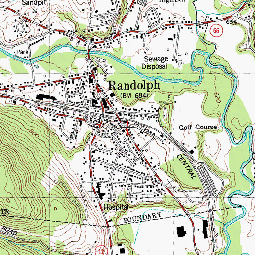 Topographic Map of Saints Donatian and Rogatian Catholic Church, VT