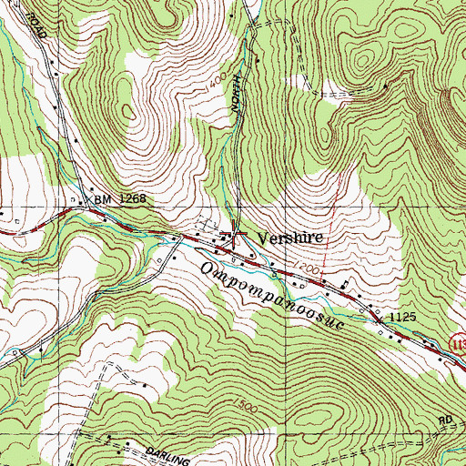 Topographic Map of Vershire Bible Church, VT