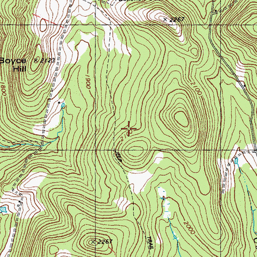 Topographic Map of Washington Town Forest, VT