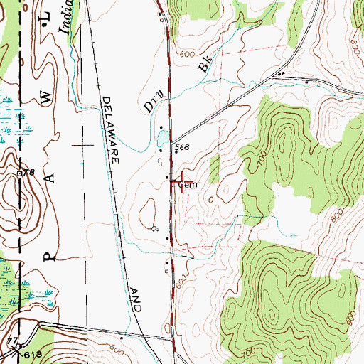 Topographic Map of Bardwell Cemetery, VT