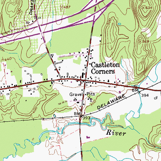 Topographic Map of Bomoseen Post Office, VT