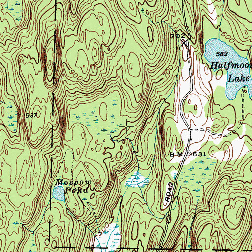Topographic Map of Bomoseen State Park, VT