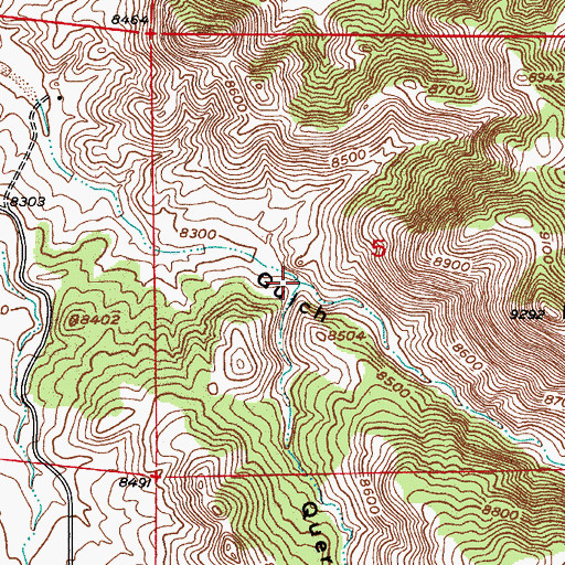 Topographic Map of Querida Gulch, CO