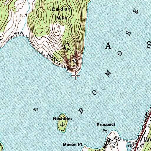 Topographic Map of Cedar Point, VT