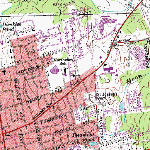 Topographic Map of Church of the Good Shepherd Lutheran Church, VT