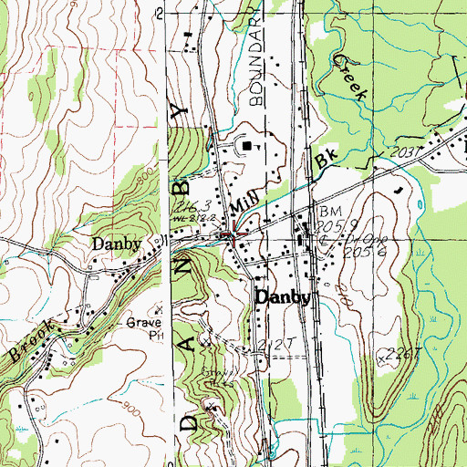 Topographic Map of S L Griffith Memorial Library, VT