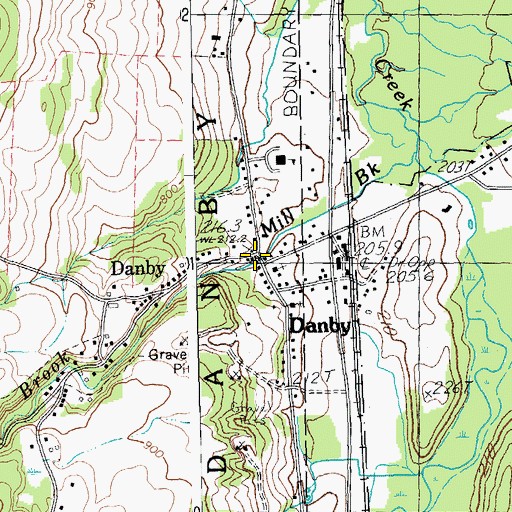 Topographic Map of S L Griffith Memorial Library, VT