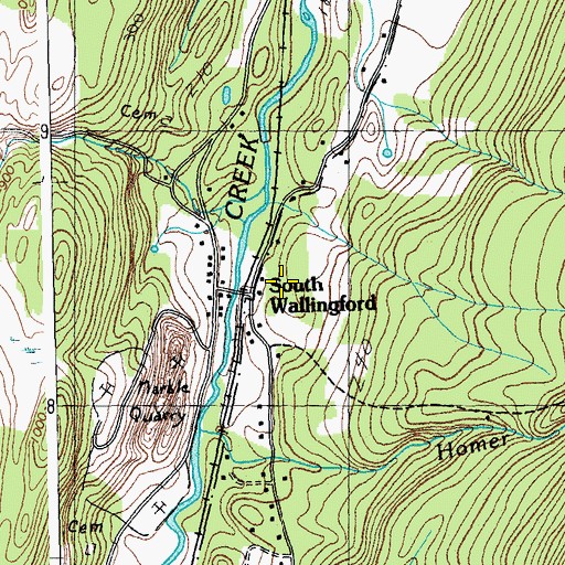 Topographic Map of Stafford Cemetery, VT
