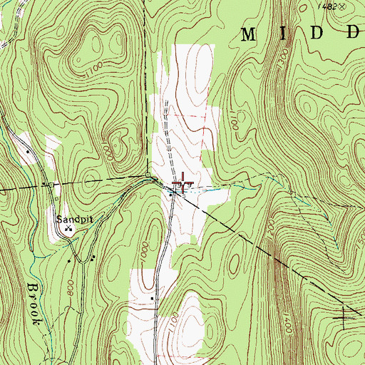 Topographic Map of Stiles Cemetery, VT