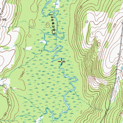 Topographic Map of Tinmouth Channel Wildlife Management Area, VT
