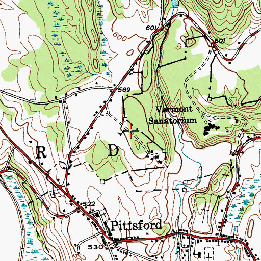 Topographic Map of Vermont Police Academy Library, VT