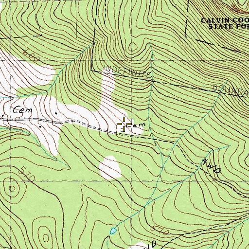 Topographic Map of Woodward-Wilder Cemetery, VT