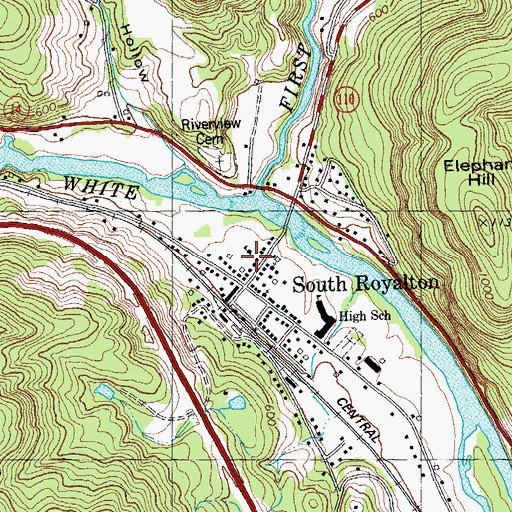 Topographic Map of Julian and Virginia Cornell Library, VT