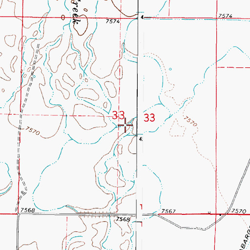 Topographic Map of Rito Alto Creek, CO