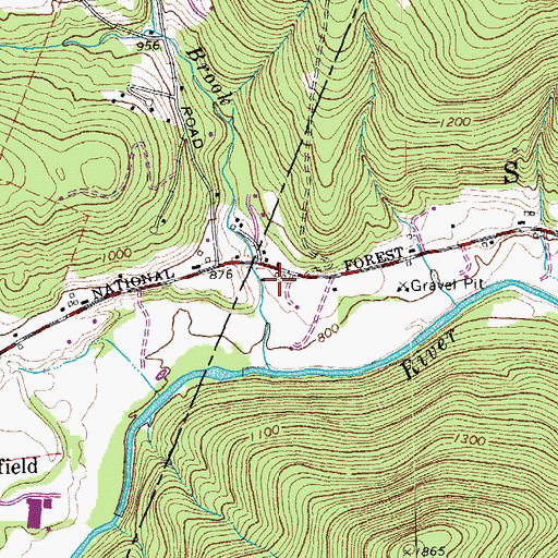 Topographic Map of Trail Head Ski Touring Center, VT