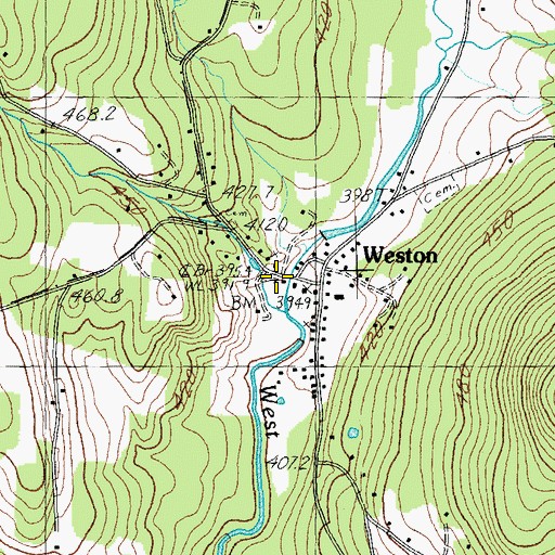 Topographic Map of Wilder Memorial Library, VT