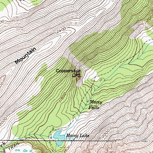 Topographic Map of Copperstain Cliff, CO