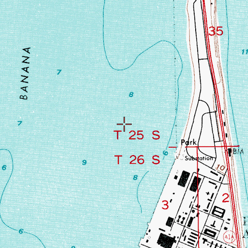 Topographic Map of Indian River Lagoon, FL