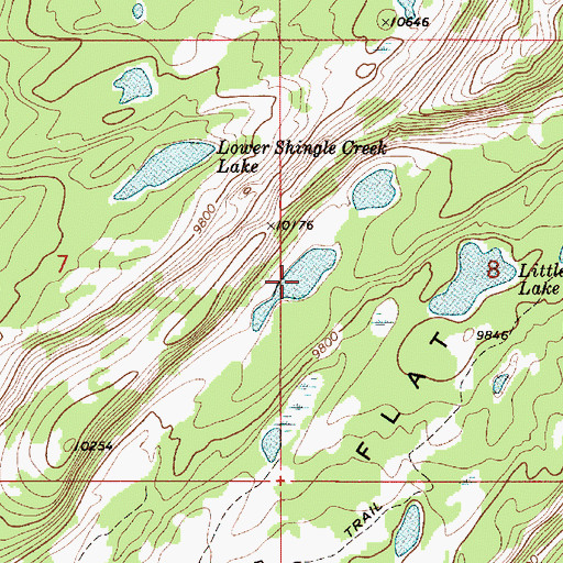 Topographic Map of Hourglass Lake, UT