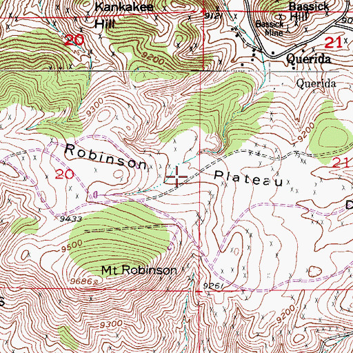 Topographic Map of Robinson Plateau, CO