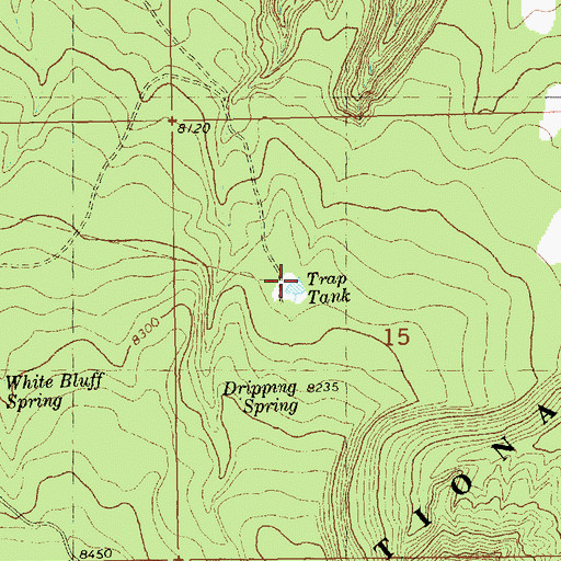Topographic Map of Trap Tank, NM