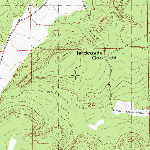 Topographic Map of Baca Spring, NM