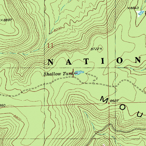 Topographic Map of Shallow Tank, NM