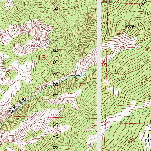 Topographic Map of Little Antelope Creek, CO