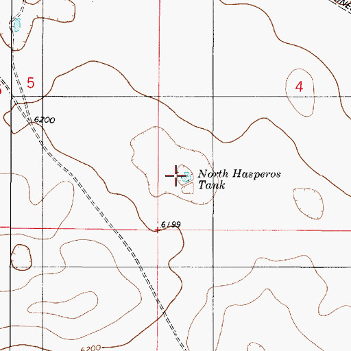 Topographic Map of North Hasperos Tank, NM