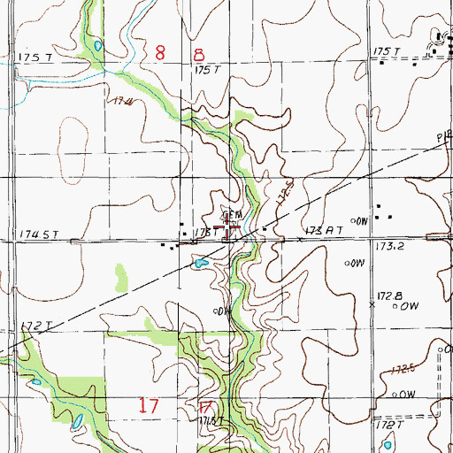 Topographic Map of Swick Family Cemetery, IL