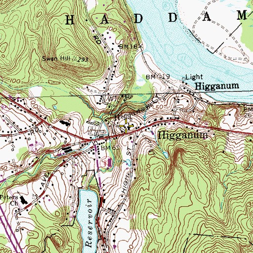Topographic Map of Big Hill, CT