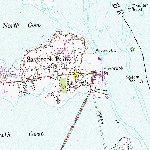 Topographic Map of Collegiate College (historical), CT