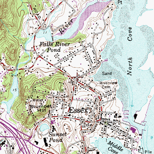 Topographic Map of Essex Library Association, CT