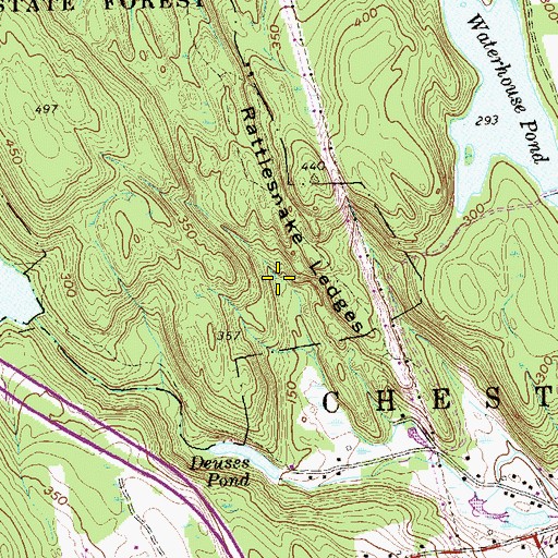 Topographic Map of Interchange 6, CT