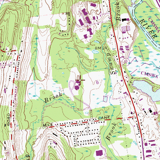 Topographic Map of Lawrence School, CT