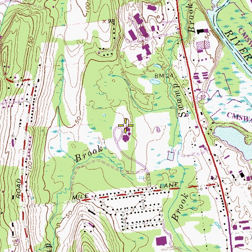 Topographic Map of Lawrence School, CT