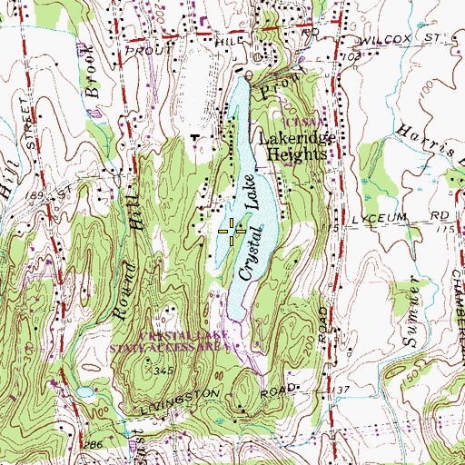 Topographic Map of Middle Island, CT