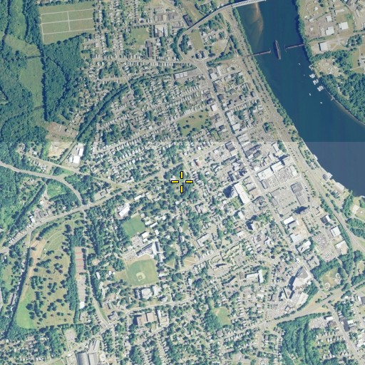 Aerial/Satellite Image of Saint Sebastian Roman Catholic Church, CT