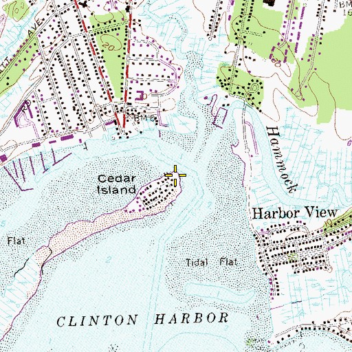 Topographic Map of Sandy Point (historical), CT